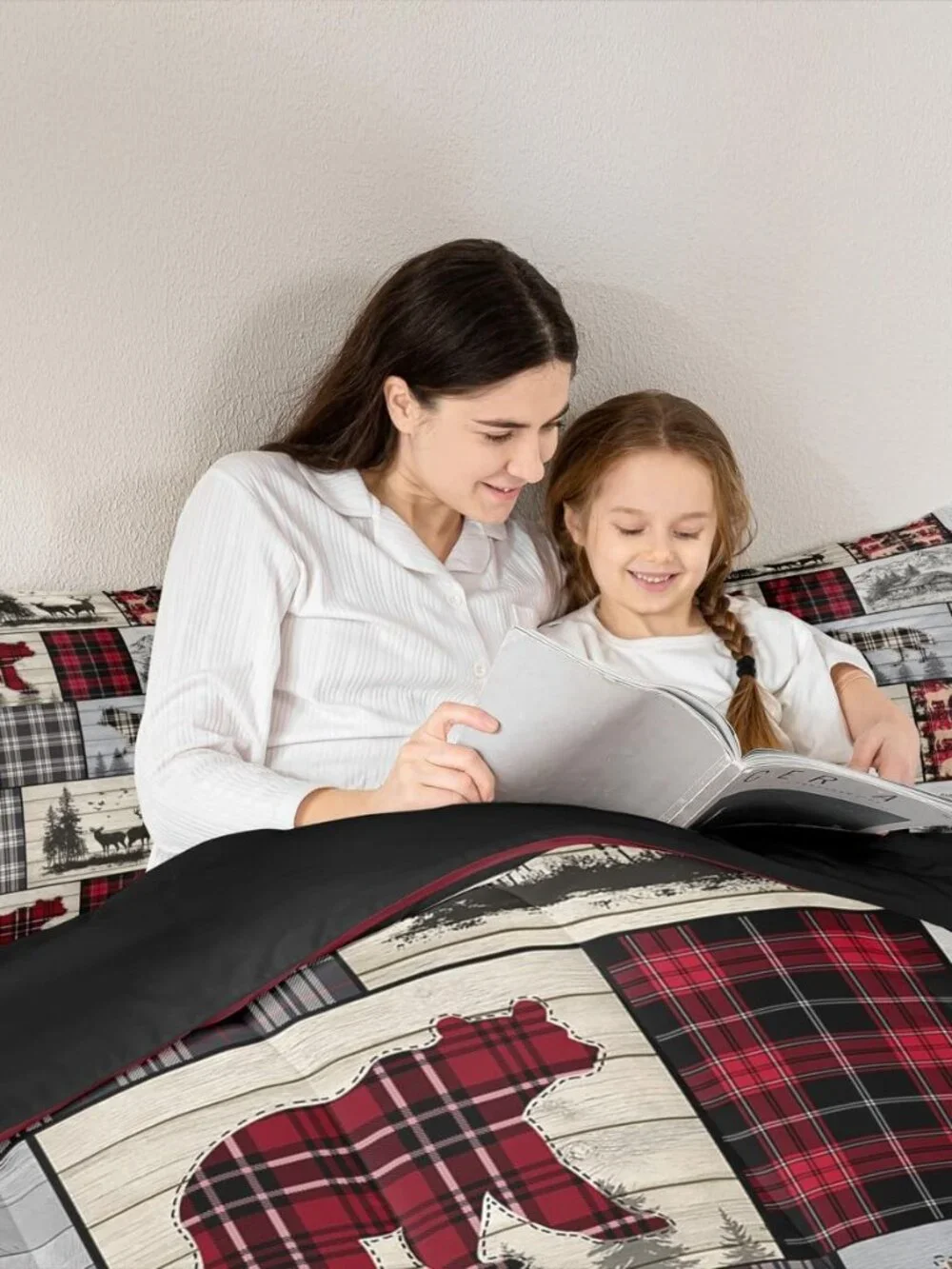 Rustic Cabin Comforter Set Queen Woodland Wolf Deer Bear Comforter For Kids Adul